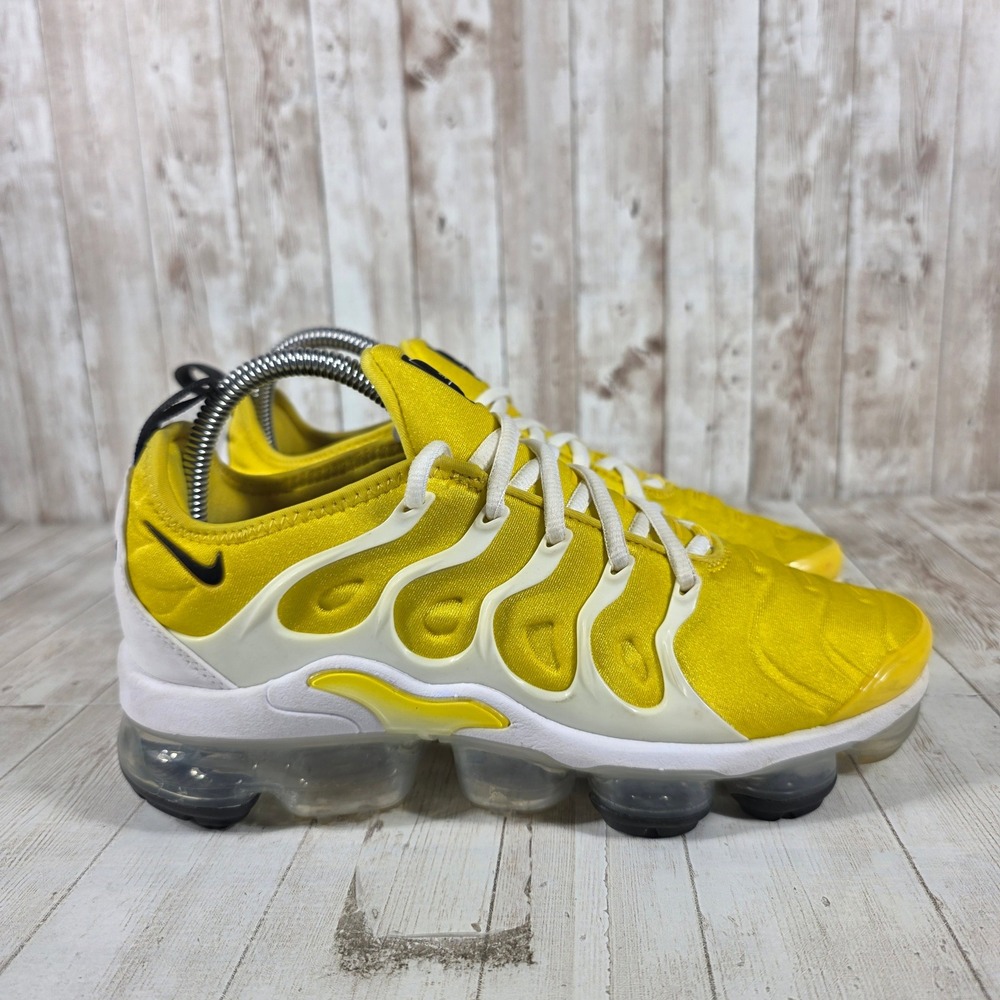 Nike Air VaporMax Plus Yellow White CU4907-700 Womens 7.5 Running Shoes